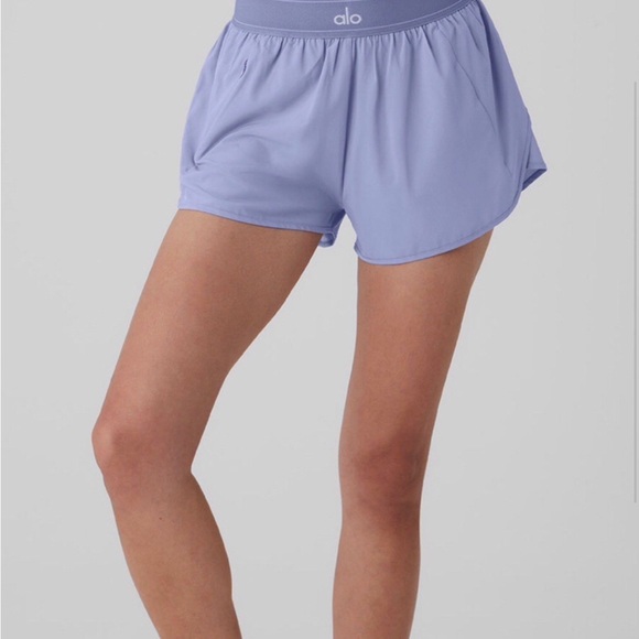 ALO Yoga Lavender Women's Shorts - Picture 2 of 9